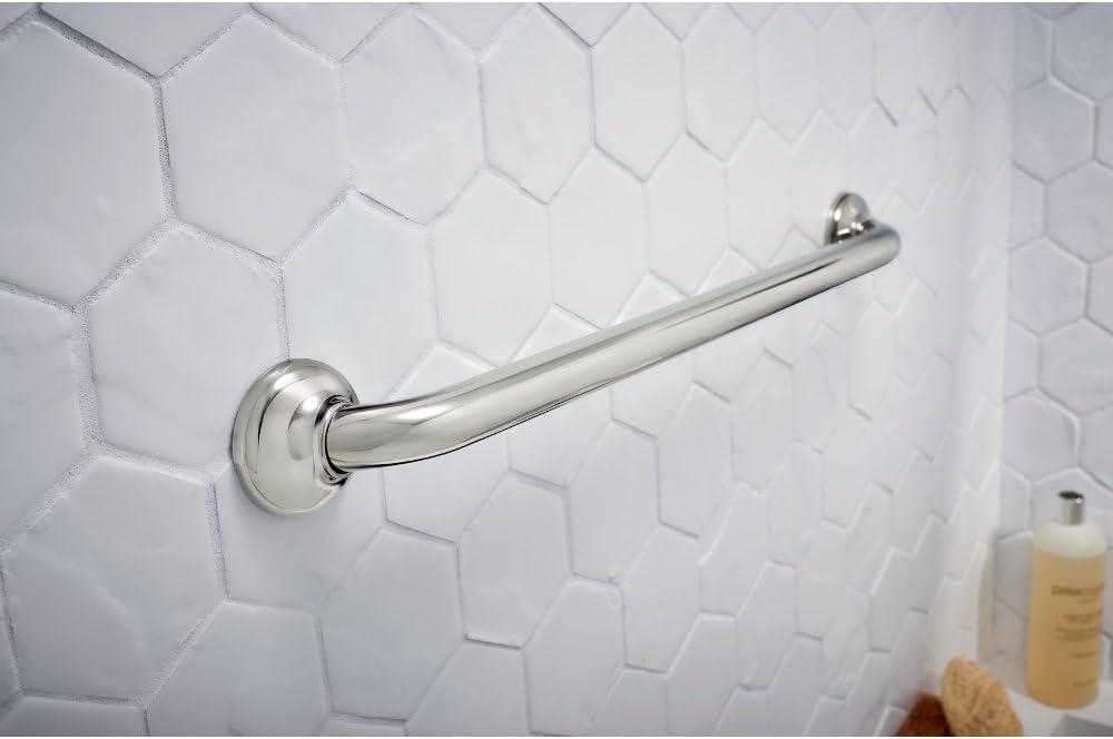 Delta Lahara (1-Pack) 16' Shower Grab Bar Seniors ADA Compliant Bright Stainless Steel 450 lb Capacity Bathroom Safety Handle for Shower, Bathtub | Wall Mounted Balance Assist, Grip DF59816-BS1-XX