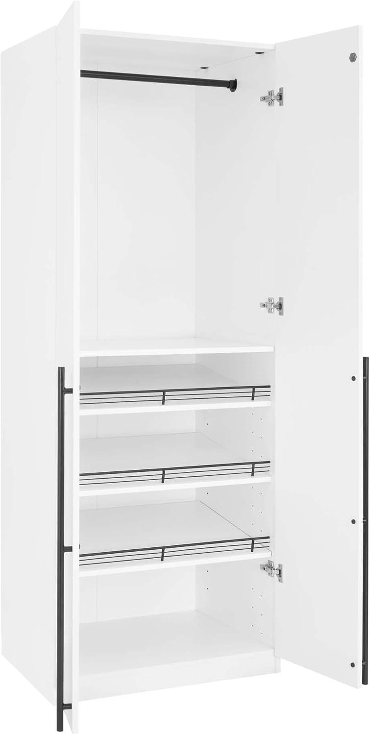 Manhattan Comfort Lee 2 Door and 4 Shelf Wardrobe Closet