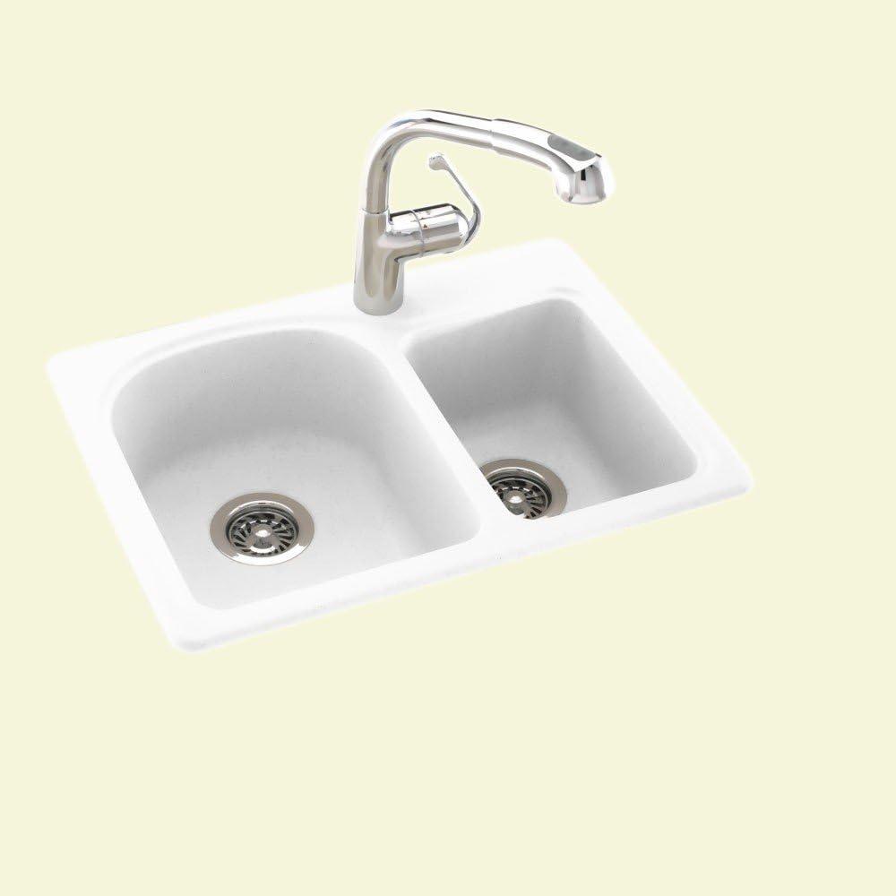 25'' L Drop-In Double Bowl Swanstone Kitchen Sink