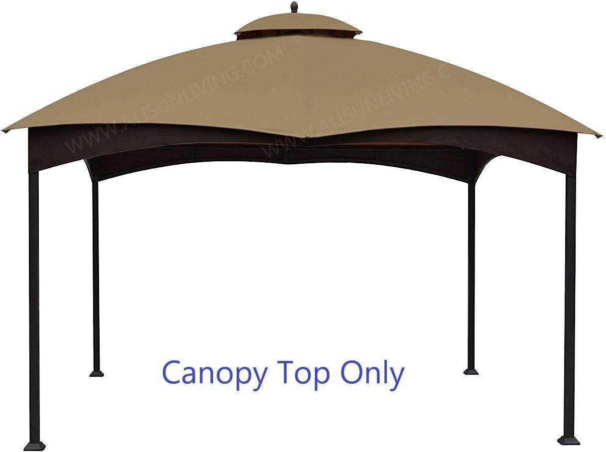 Golden Brown UV-Protected Rectangular Gazebo Canopy Top