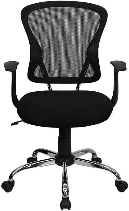 Flash Furniture Mid-Back Mesh Swivel Task Office Chair with Chrome Base and Arms