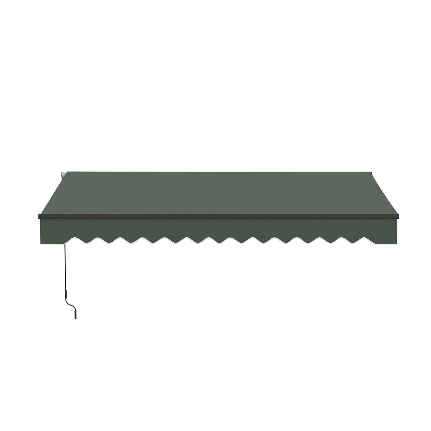 ALEKO Retractable Motorized Patio Awning – Black Frame