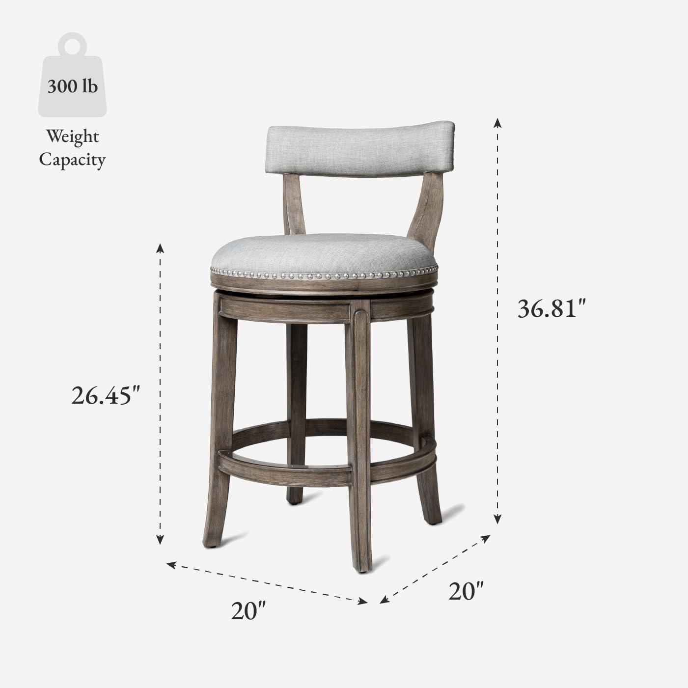 Maven Lane Maven Lane Alexander Stool with Fabric Upholstery