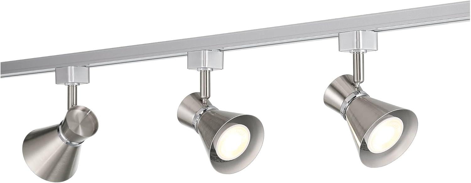 Brushed Nickel 44" Linear 3-Light LED Track Fixture