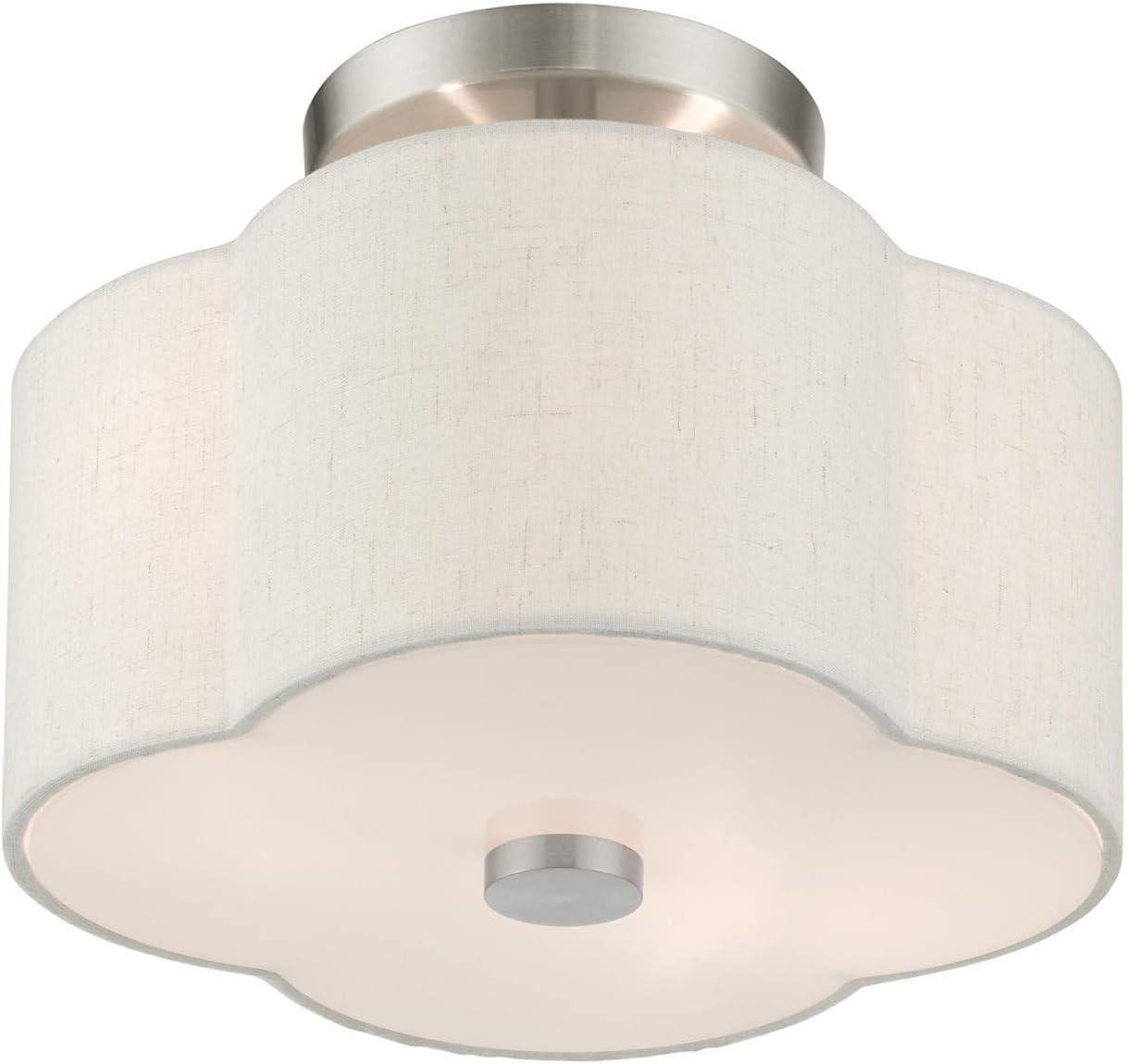 Livex Lighting Solstice 2 - Light Semi-Flush Mount in  Brushed Nickel