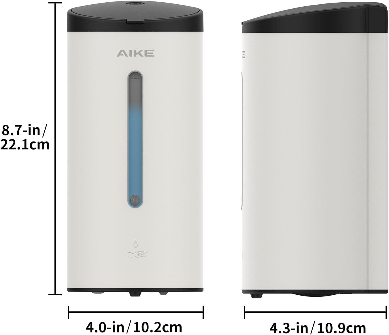 AIKE Wall-Mount Automatic Liquid Soap Dispenser 27oz Large Capacity Brushed Stainless Steel Finish Model AK1205