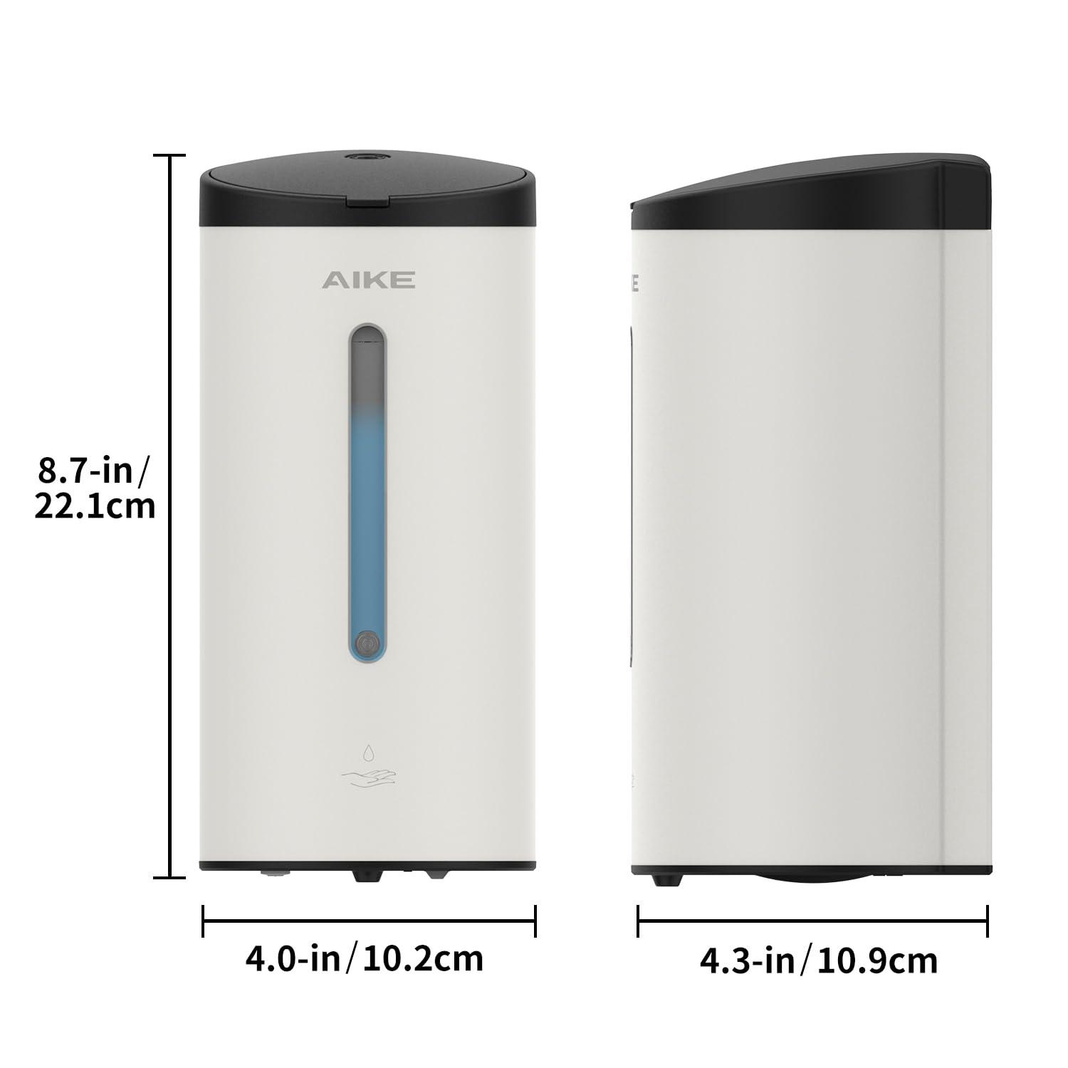 AIKE Wall-Mount Automatic Liquid Soap Dispenser 27oz Large Capacity Brushed Stainless Steel Finish Model AK1205