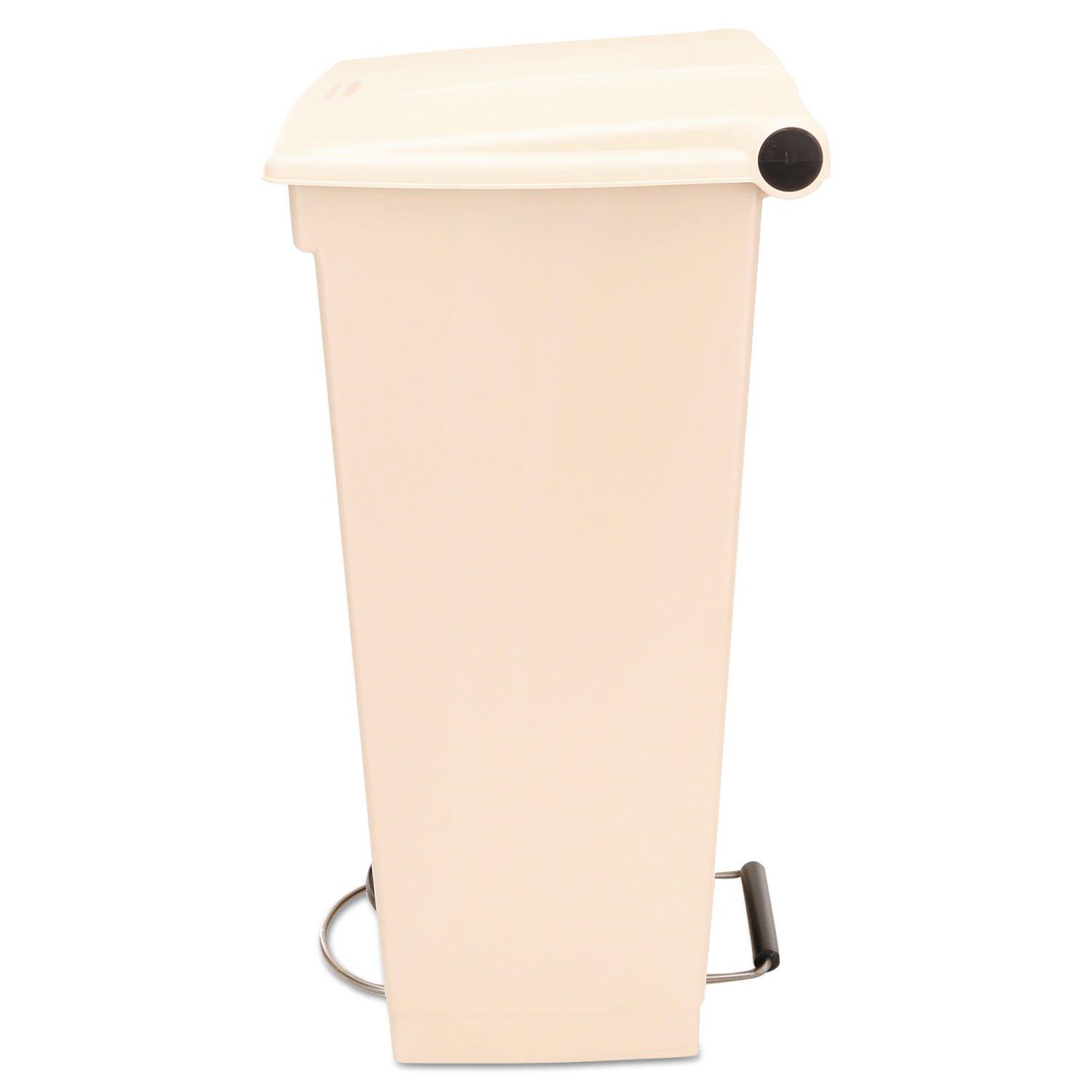 Rubbermaid Commercial Legacy Step-On Receptacle, 23 gal, Polyethylene, Beige