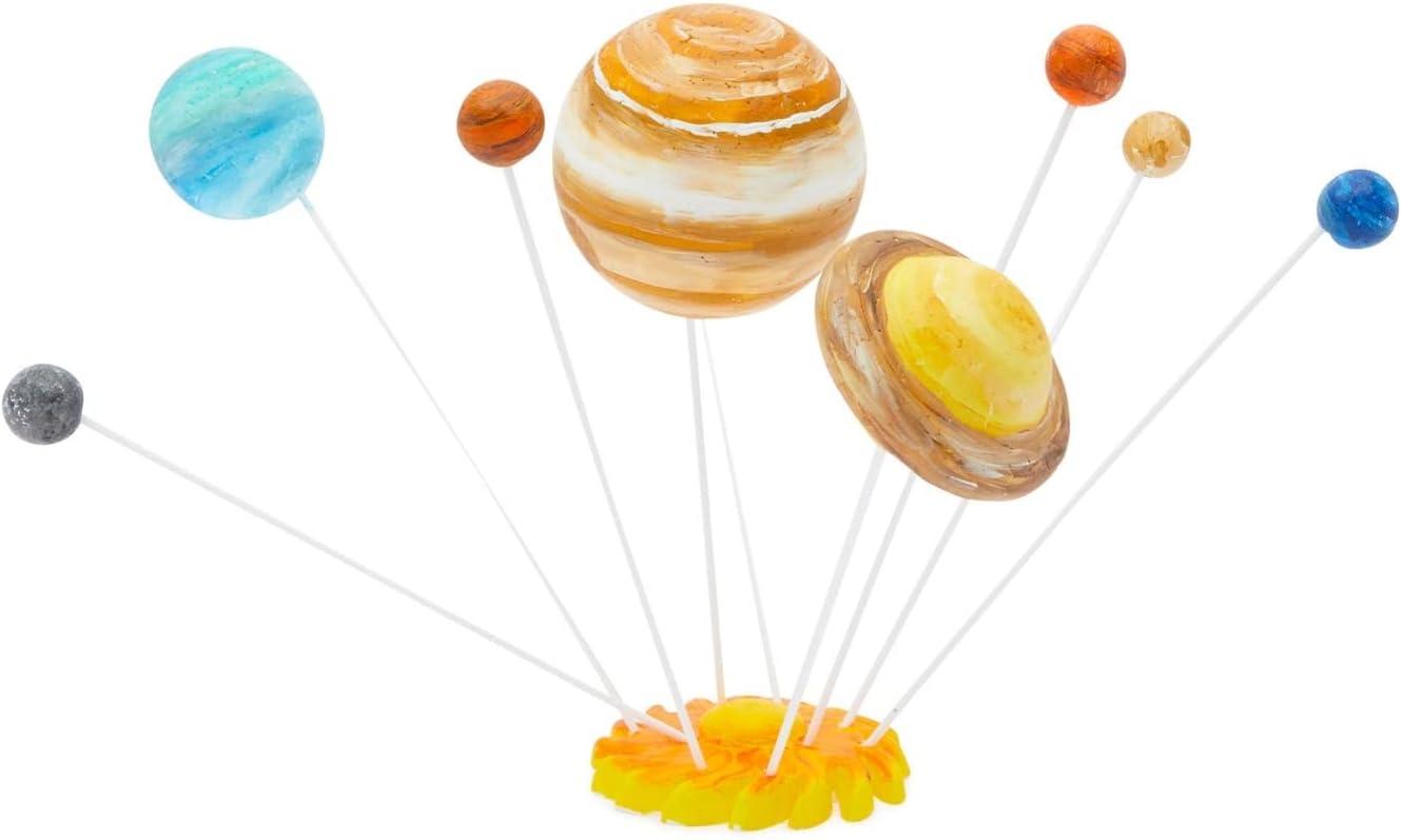 Genie Crafts 22 Piece 3D Solar System Model Kit for Crafts, Outer Space Science Projects, White Foam Balls and Dowels Included