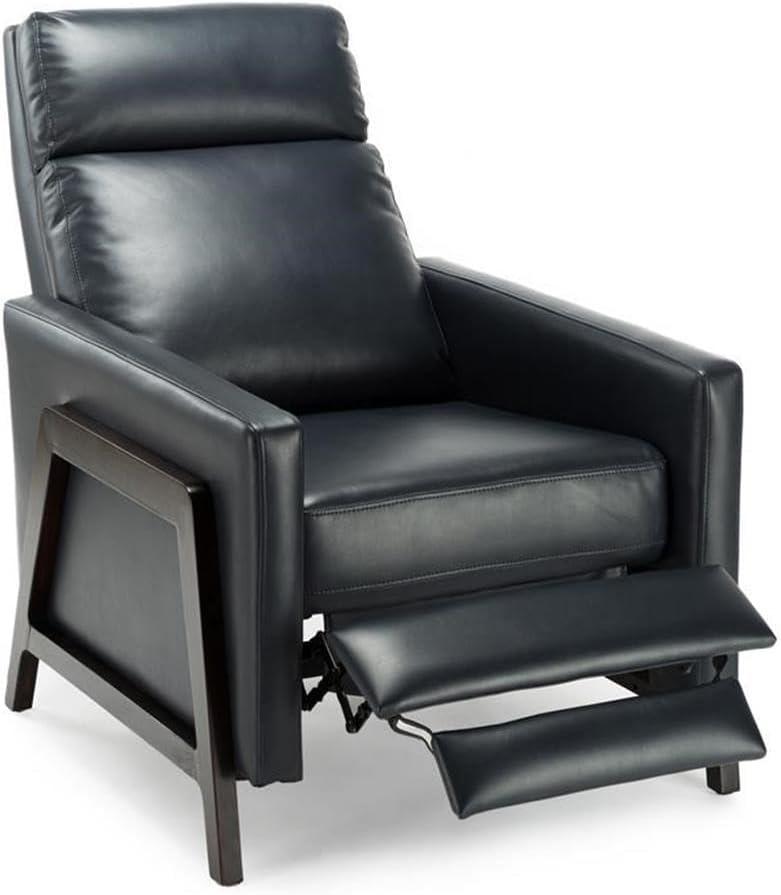 Comfort Pointe Maxton Press-Back Recliner Caramel: Mid-Century Modern, Faux Leather, High Back, Pocketed Coil Seating