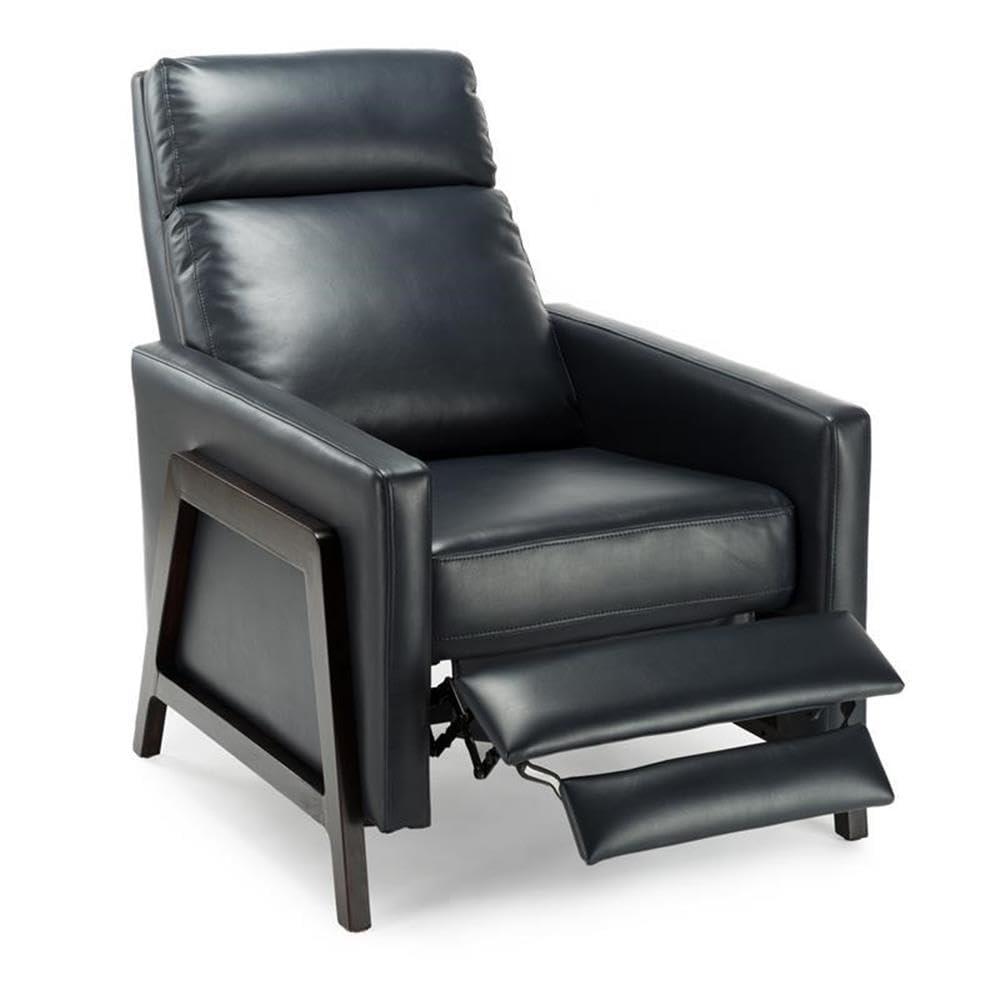 Comfort Pointe Maxton Press-Back Recliner Caramel: Mid-Century Modern, Faux Leather, High Back, Pocketed Coil Seating