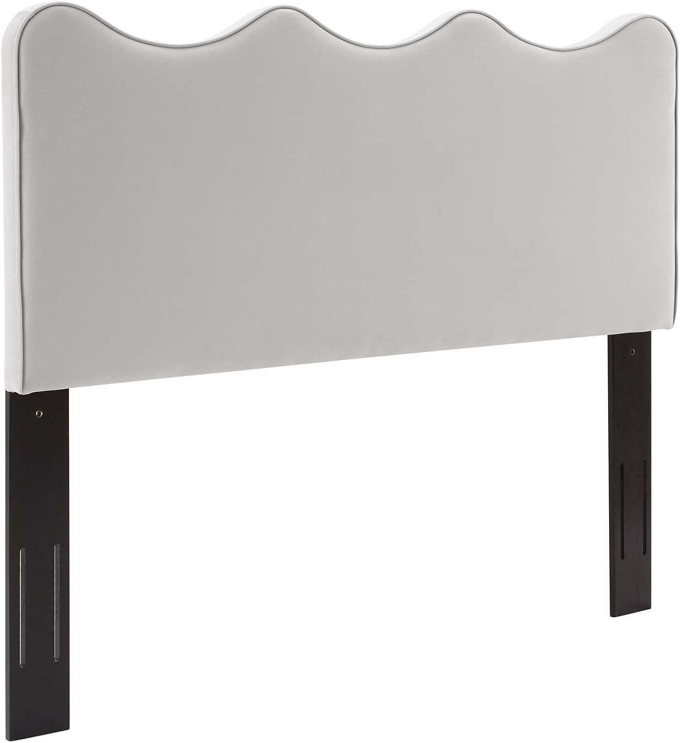 Modway Athena Twin Headboard – Performance Velvet Upholstered Headboard with Rounded Corners and Vertical Channel Tufting