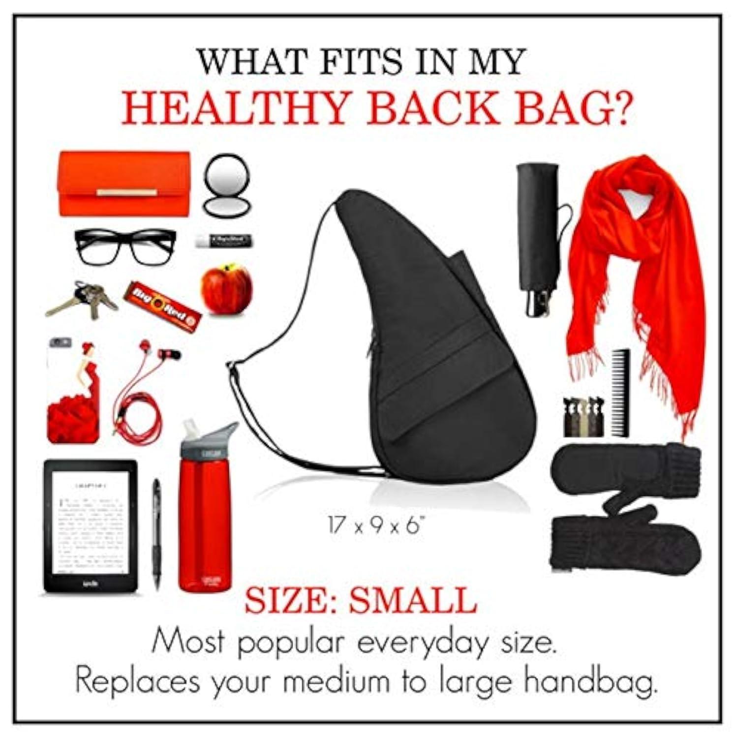 AmeriBag 17" Nylon Crossbody Sling Healthy Back Bag (Stormy Grey)