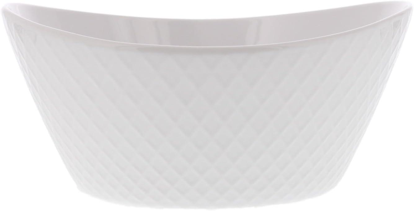 LLZMUKA 4-Piece What a Dish Porcelain Bowl Set, White