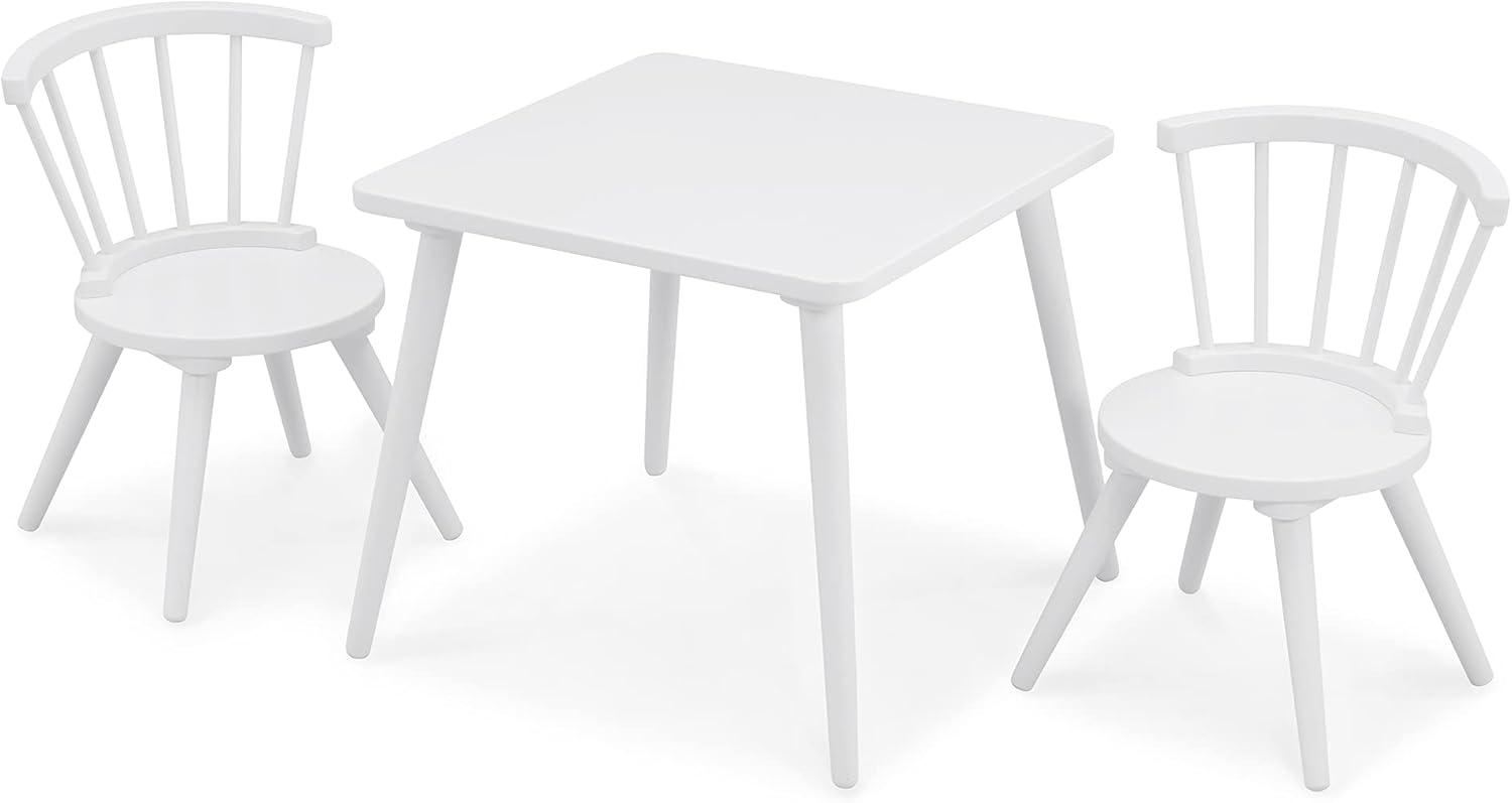 Delta Children Windsor 2-Piece Chair Set, Bianca White