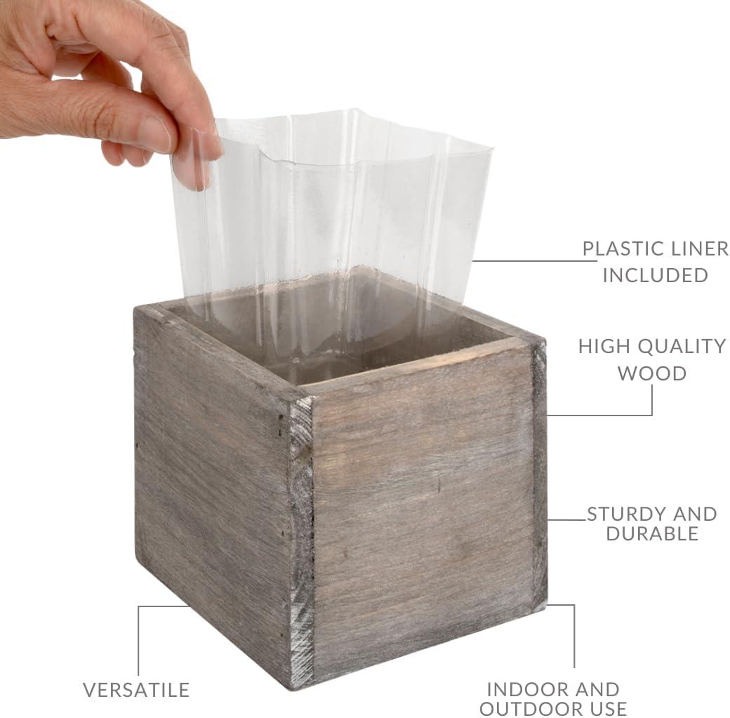 Union Rustic Gritton Wood Table Vase (Set of 6)