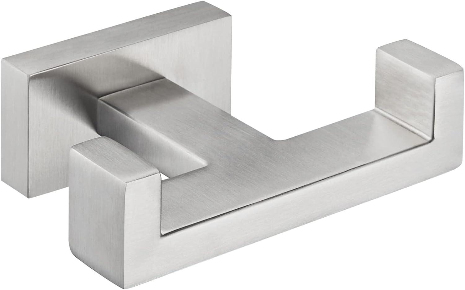 Brushed Nickel Stainless Steel Wall Mounted Double Towel Hook