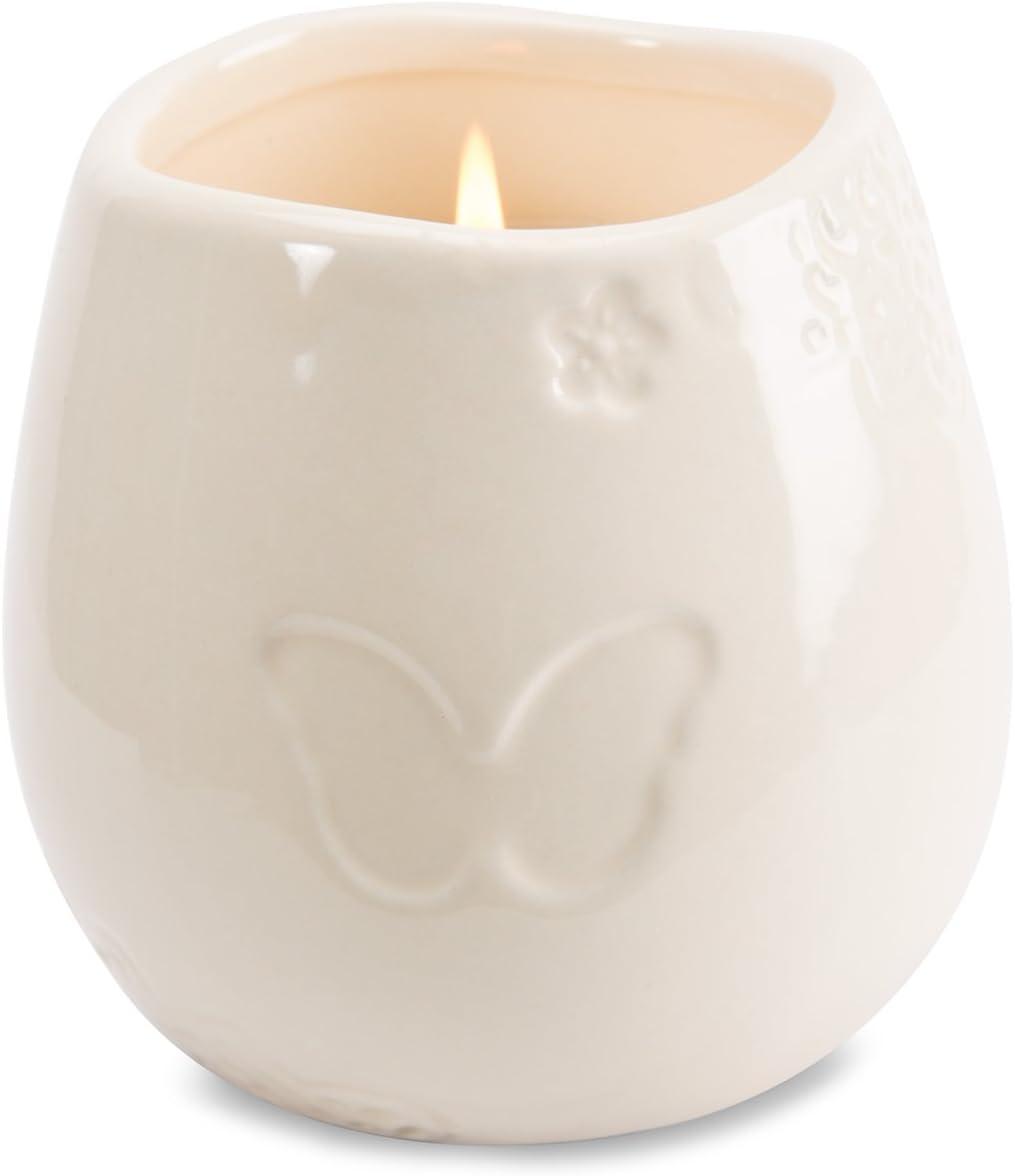 In Memory White Ceramic Soy Wax Memorial Candle