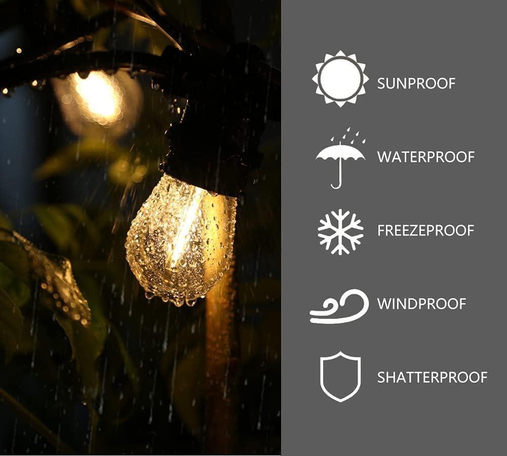 Svater Replacement Bulbs for Outdoor String Lights, 15 Pack S14 LED Bulbs for Patio, E26 Base 1W Bulb Equal to 11W Incandescent, Dimmable,Shatterproof 2700K Warm White