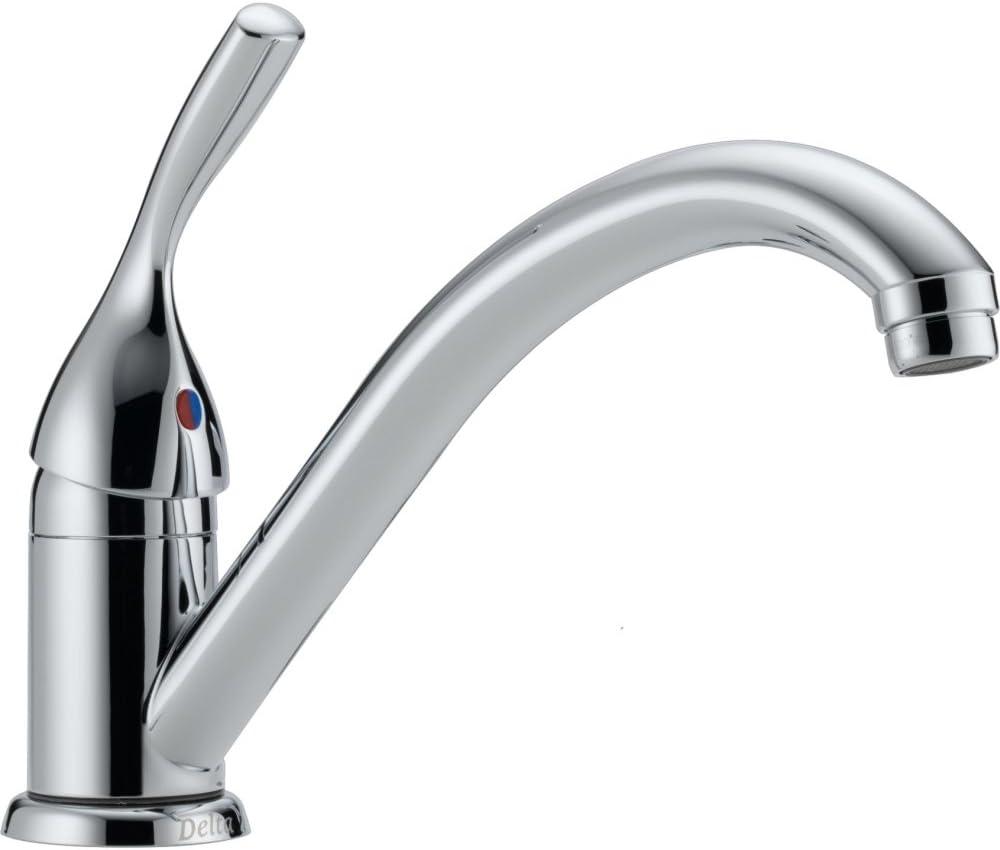 Chrome Single-Handle Deck Mounted Kitchen Faucet