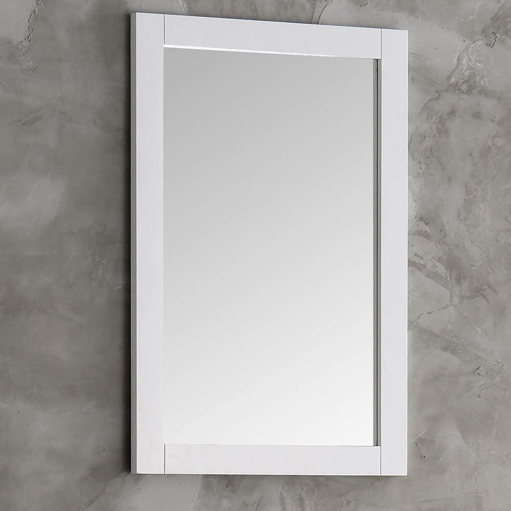 Hartford 20" Traditional Rectangular Wood Framed Bathroom Vanity Mirror