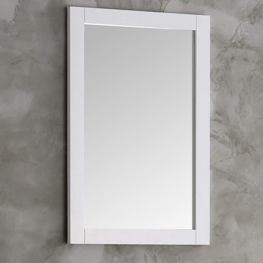 Hartford 20" Traditional Rectangular Wood Framed Bathroom Vanity Mirror