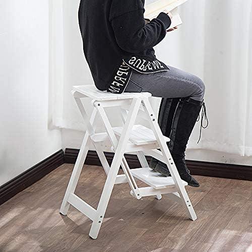 3 Step Folding Portable Wooden Step Stool