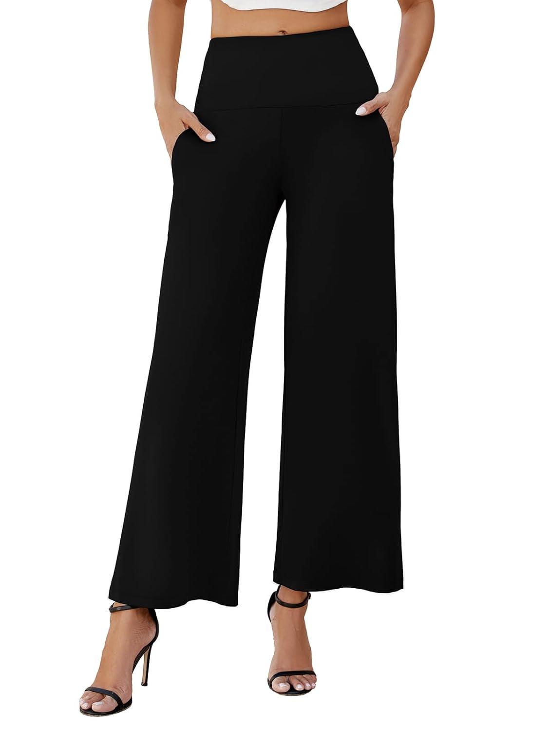 Arolina Women's Stretchy Wide Leg Palazzo Lounge Pants with Pockets Casual Comfy High Waist Palazzo Pants for Women Dressy
