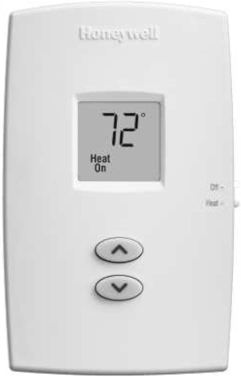 White Digital Rectangular Non-Programmable Thermostat