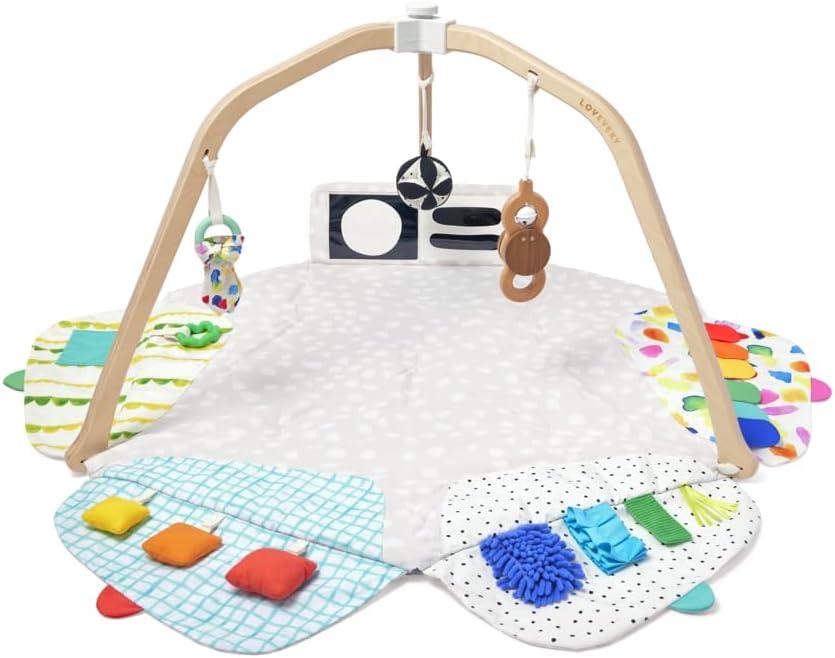 LOVEVERY The Play Gym, Award Winning For Baby, Stage-Based Developmental Activity Gym & Play Mat for Baby to Toddler 0+ Months