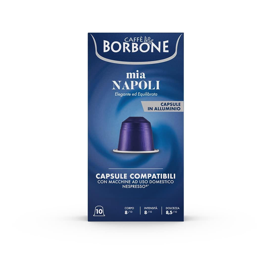 Caffe Borbone Nespresso Compatible Aluminum Coffee Pods, Mia Napoli, Genuine Italian Coffee, 100 Count (10 Packs of 10)