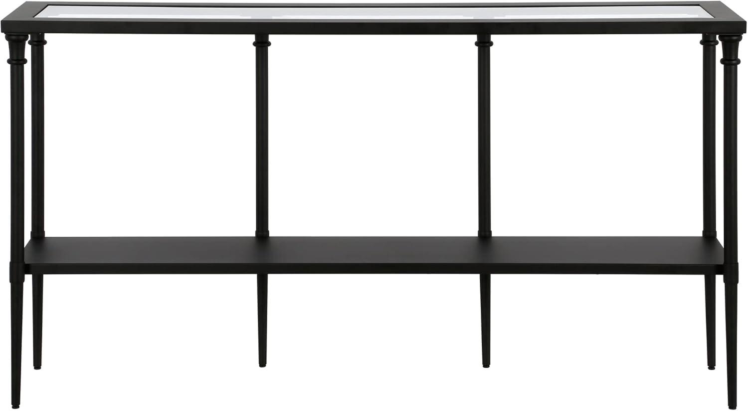 Evelyn&Zoe Modern 55" Console Table with Solid Metal Shelf