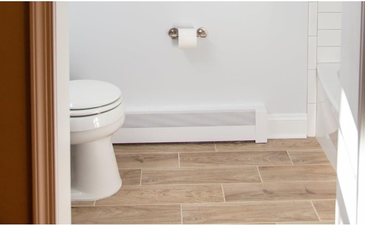 Baseboarders Baseboarders Basic Steel Easy Slip-On Baseboard Heater Cover Coupler - White