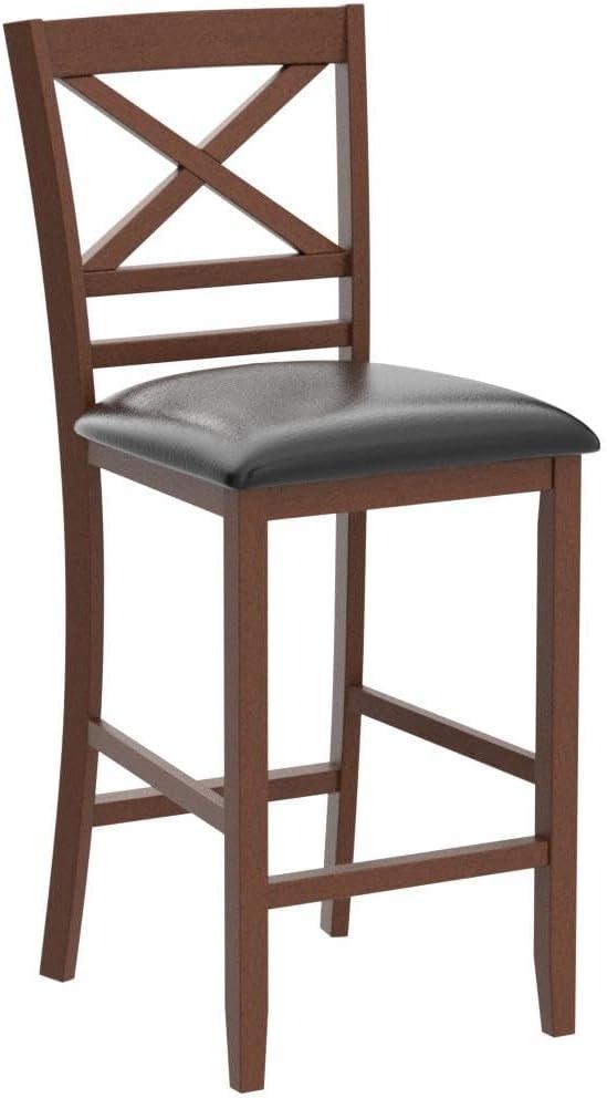 Kadyn Bar Stools, Barstools, Counter Stools, Island Stools, Bar Chairs,Set of 2 Bar Stools 25 Inch Counter Height Chairs with PU Leather Seat