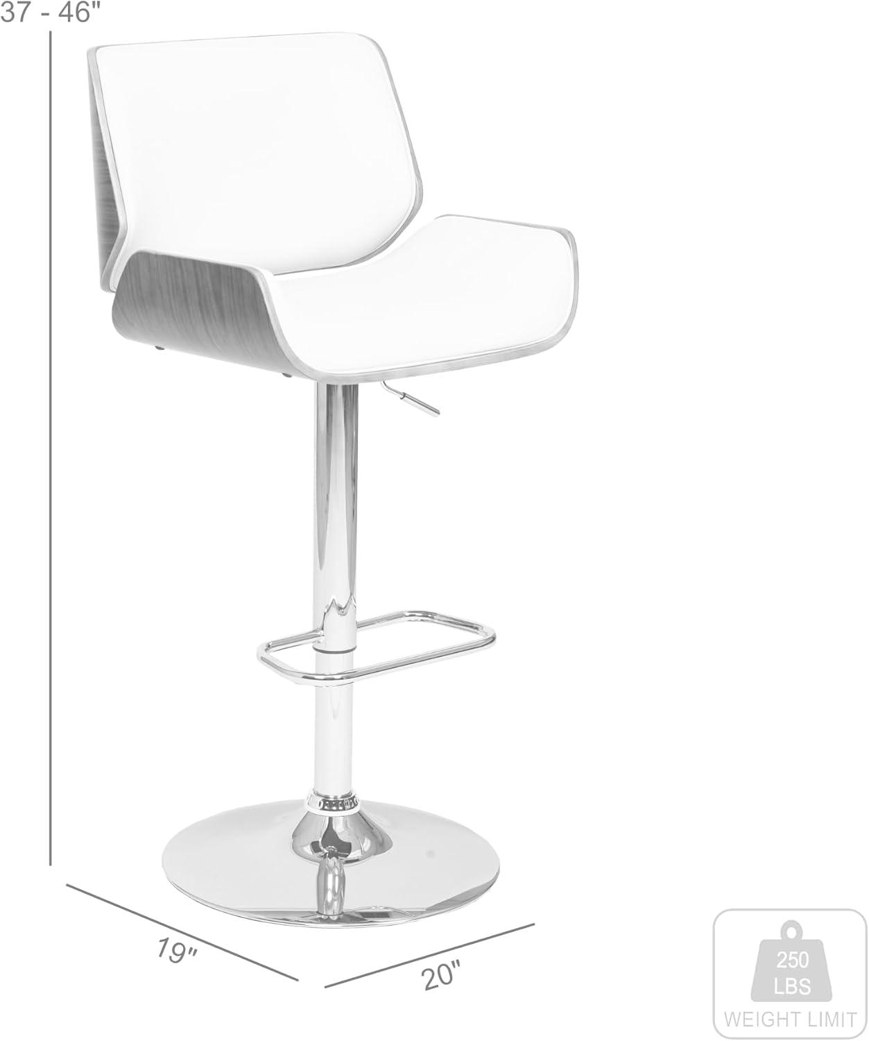 London Swivel Barstool Cream/Walnut - Armen Living