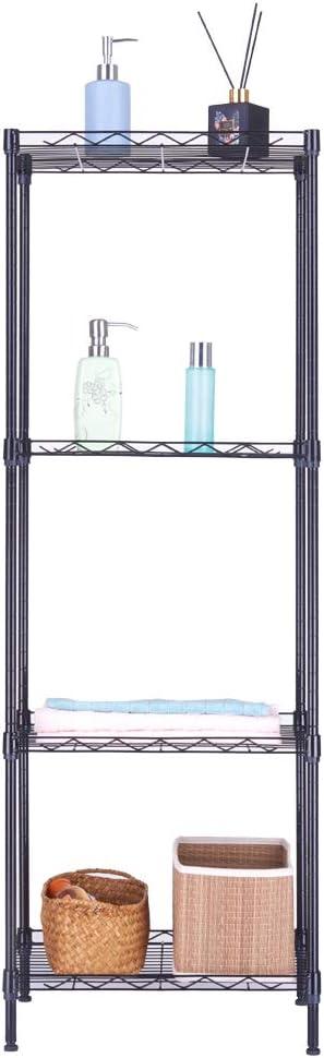 MDHAND 4-Tier Wire Shelving Unit Metal Storage Rack