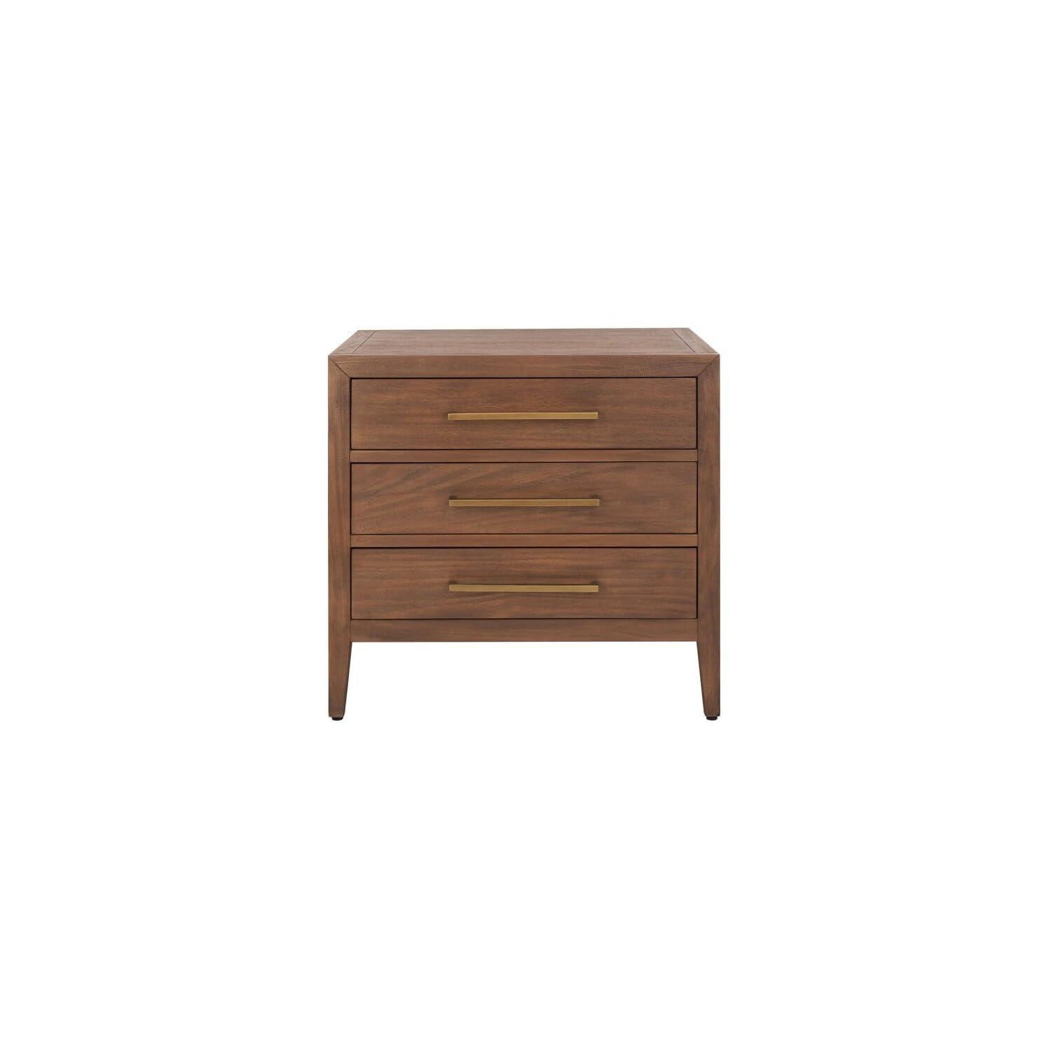 SAFAVIEH Couture Ariella Modern Nightstand with 3 Drawers, Brown