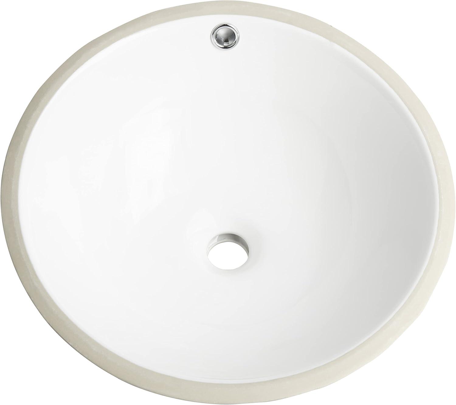 Nerida White Ceramic Round Undermount Bathroom Sink