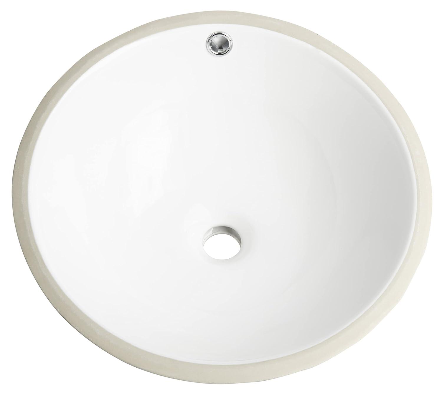 Safavieh Nerida 16.92'' White Ceramic Circular Bathroom Sink with Overflow