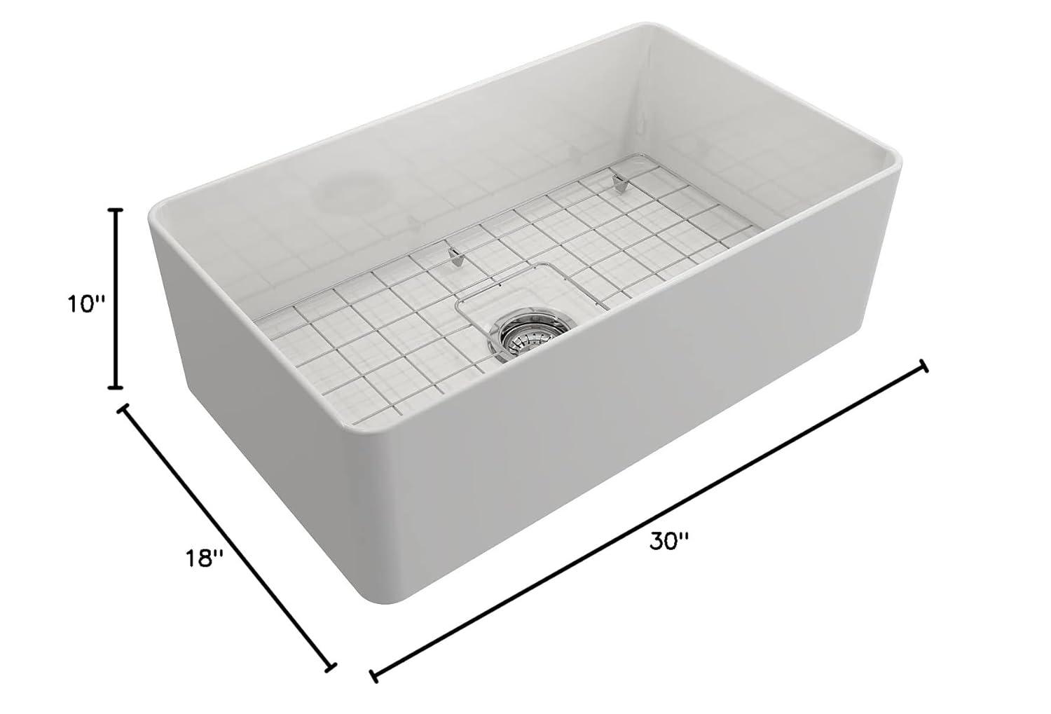 Aderci 30'' L Farmhouse Apron-Front Fireclay Kitchen Sink