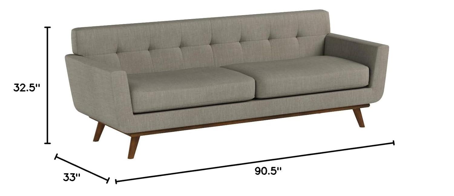 Modway Engage Upholstered Fabric Sofa in Granite