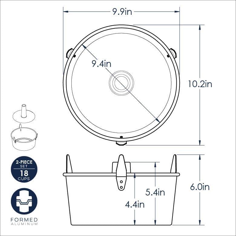 Nordic Ware Naturals® 2 Piece Angel Food Cake Pan & Reviews | Wayfair