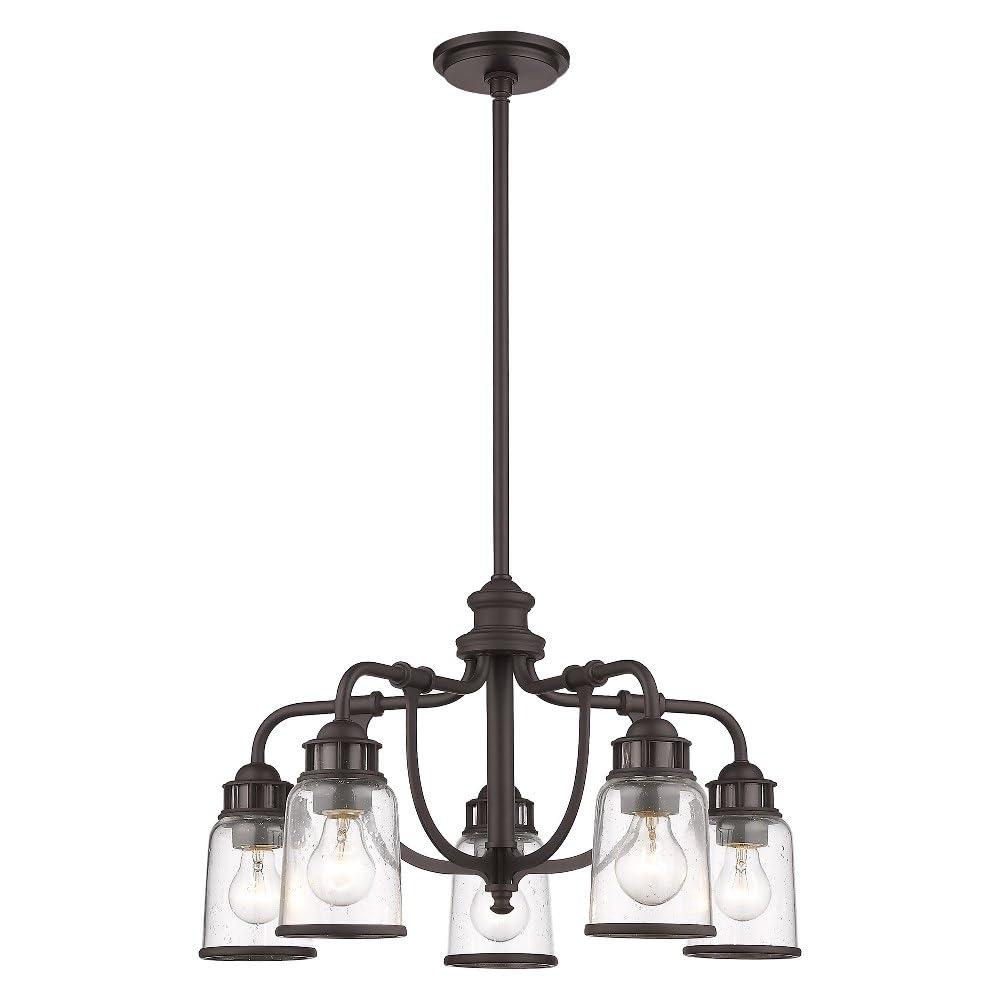 Livex Lighting Lawrenceville 5 - Light Chandelier in  Black