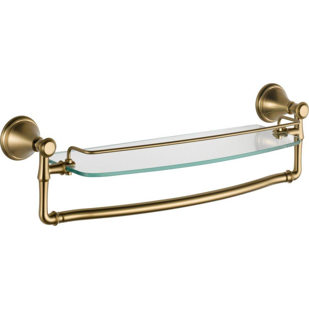 Delta Cassidy 18 in. Glass Shelf with Towel Bar