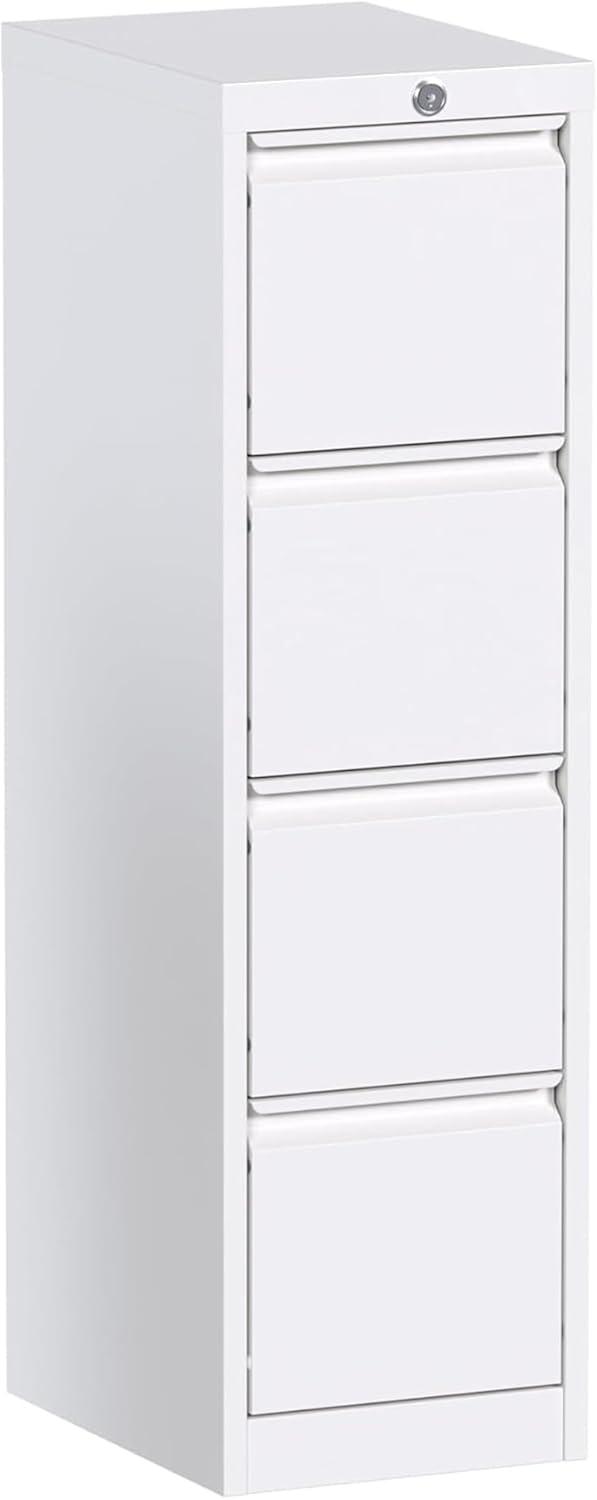 AOBABO 4 Drawer Vertical Metal File Cabinet with Lock for Home and Office