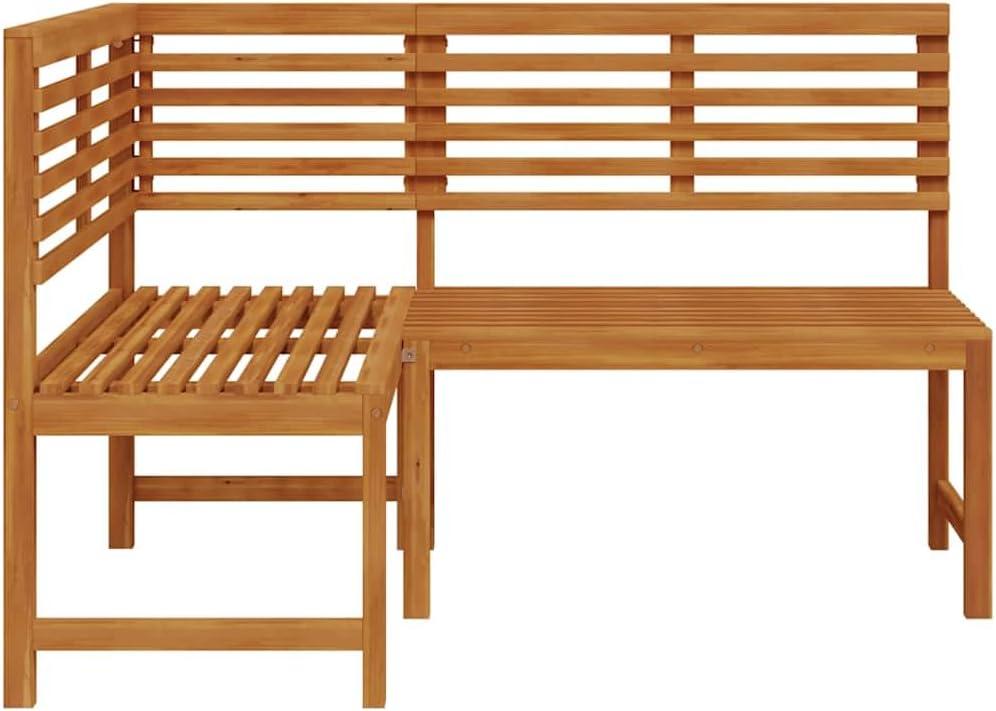 vidaXL Patio Corner Bench 55.1Inch Solid Acacia Wood