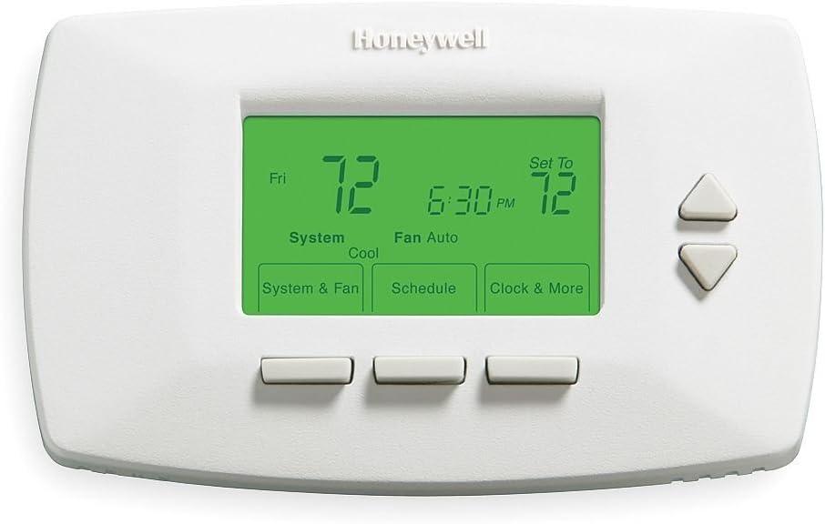 White Digital Programmable Heat Pump Thermostat with Touchscreen