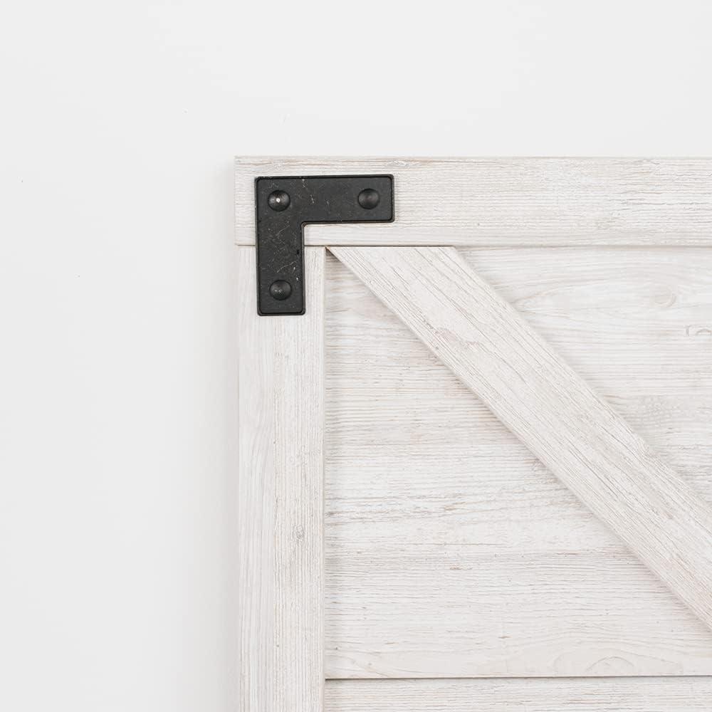 Queen Shawburn Panel Headboard White/Dark Gray - Signature Design by Ashley: Crossbuck Detail, Wood Frame Mounted