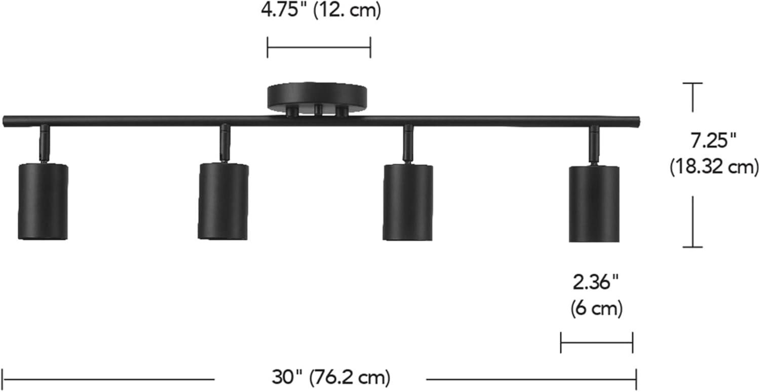 Globe Electric 64000012 4-Light Halogen Track Lighting, Oil-Rubbed Bronze - Quantity 1