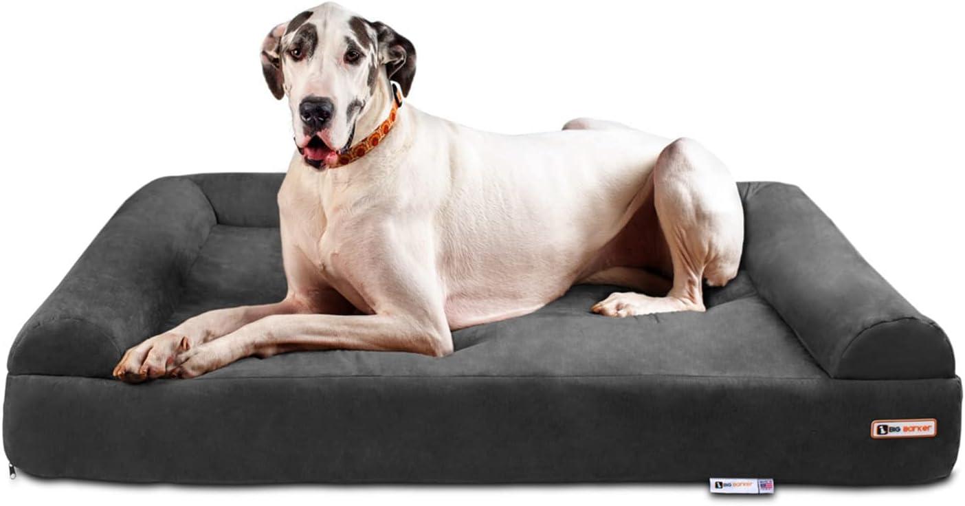 Big Barker 7" Orthopedic Dog Bed - Sofa Edition - Charcoal Gray - Giant - 60" x 48" x 7"